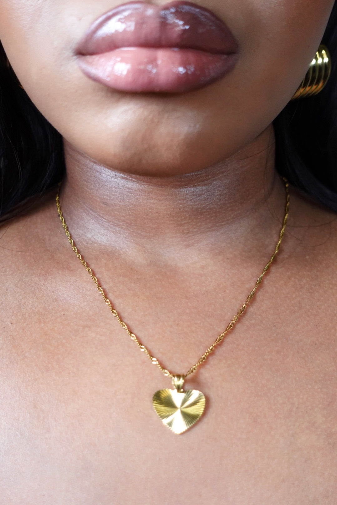 Thess Heart Pendant Dainty Necklace