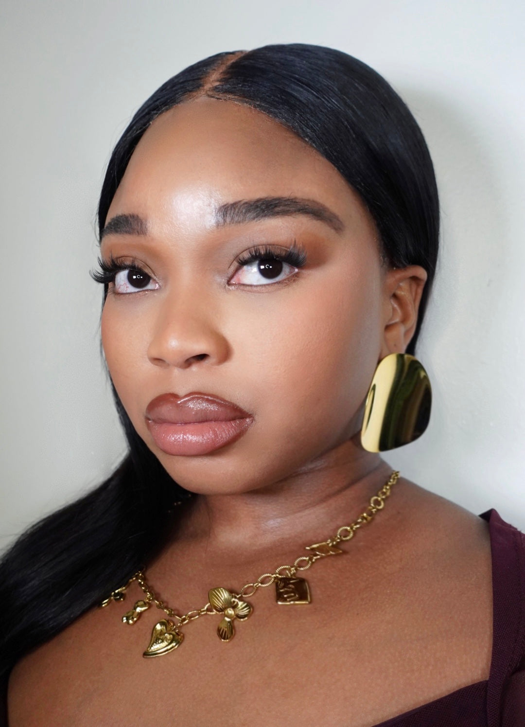 Clarity Concave Design Polished Bold Statement Earrings