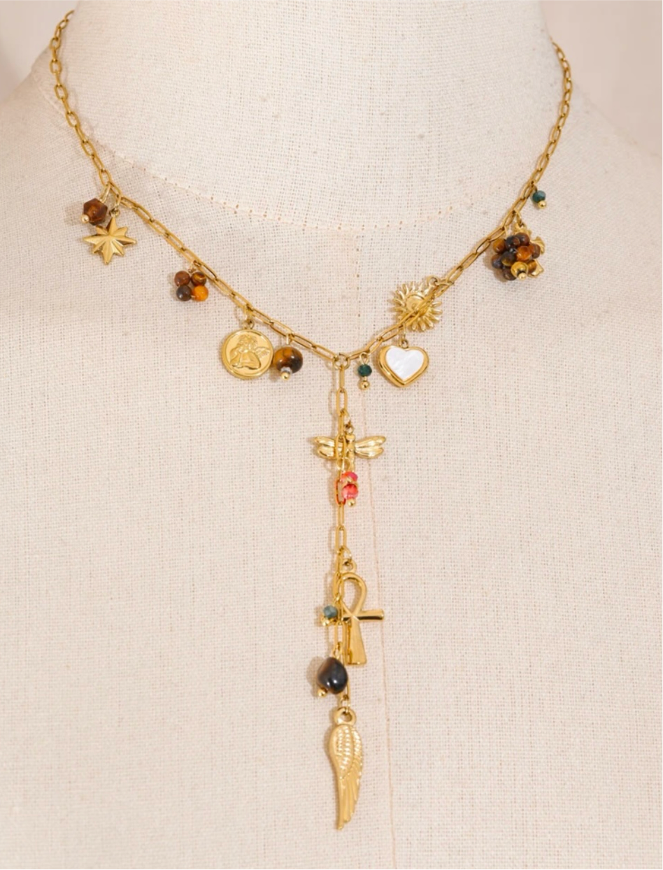 Lucky Charm Y Shape Necklace