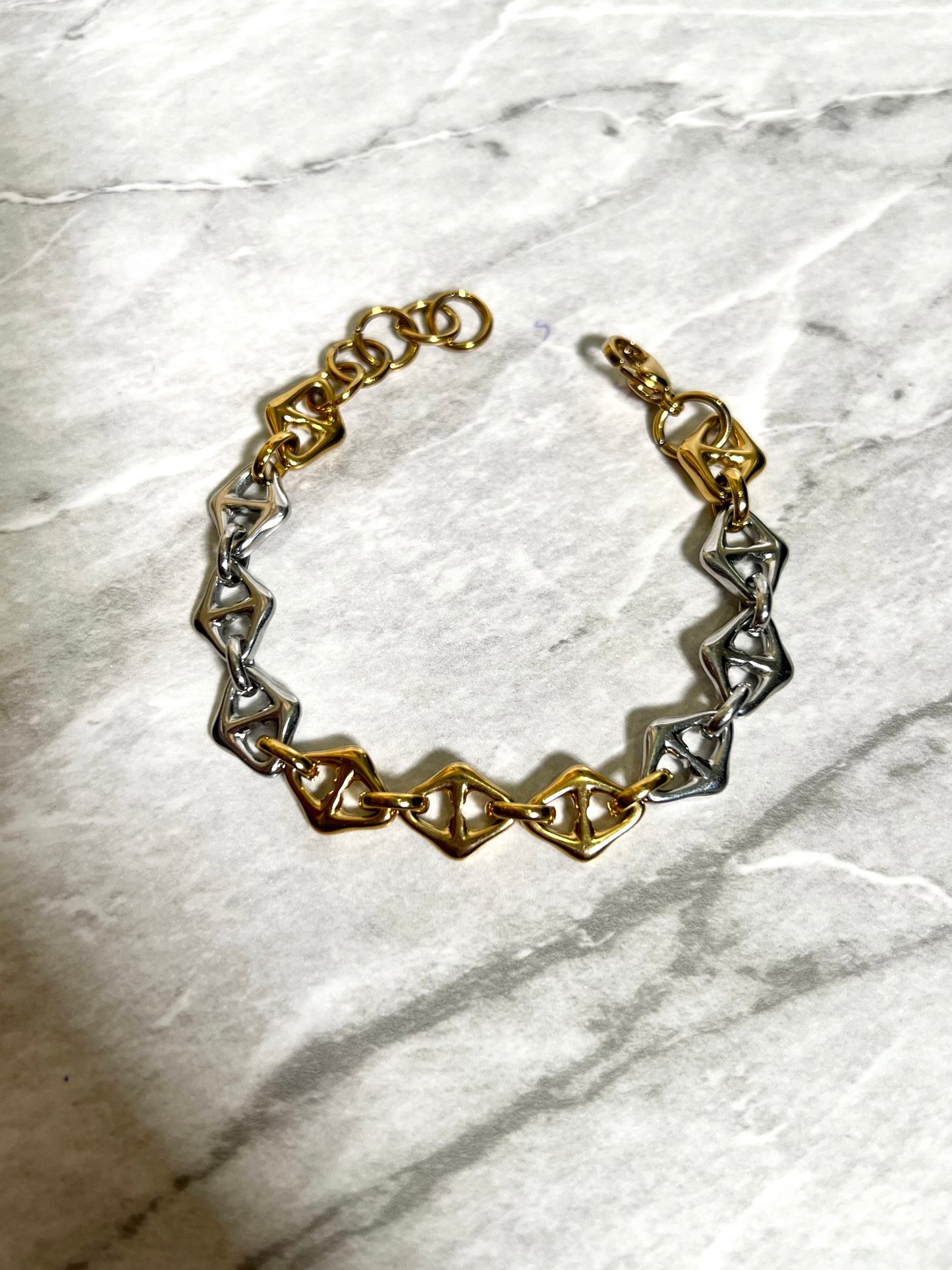 Praise Unisex Mixed Tone Metal Bracelet