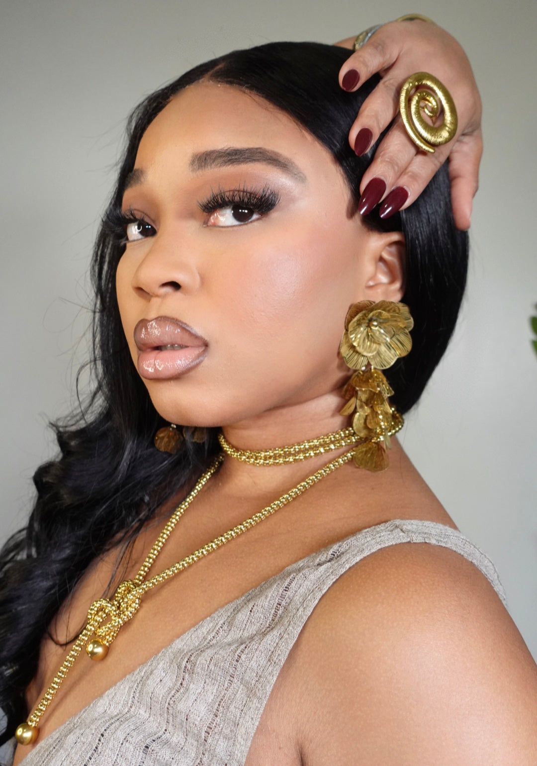 Karisma Floral Statement Drop Earrings