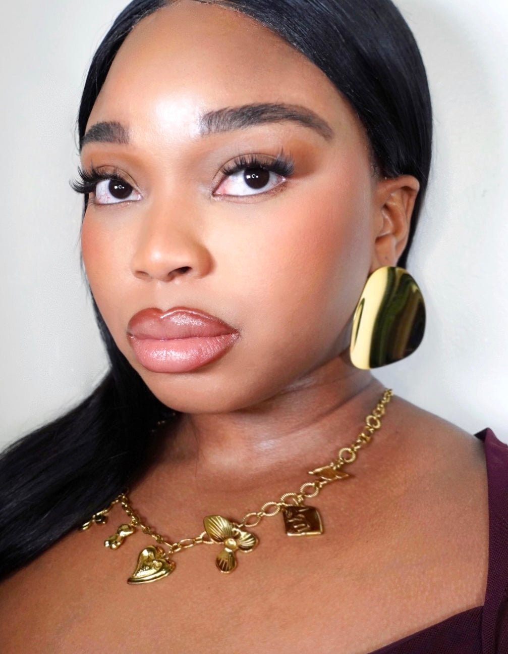 Clarity Concave Design Polished Bold Statement Earrings