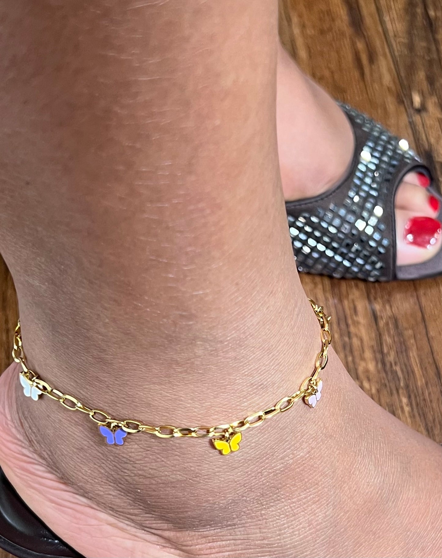 Maraj Papillon Charm Colorful Enamel Anklet