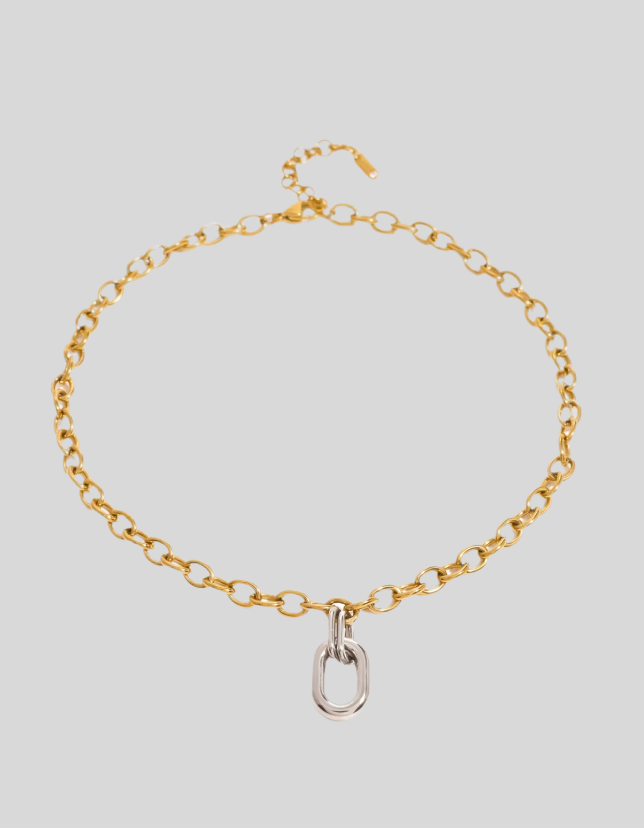 Aya Mixed Metal Hardware Statement Necklace