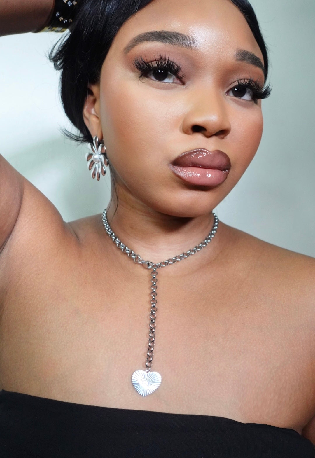 Imani Y Shape Heart Pendant Necklace