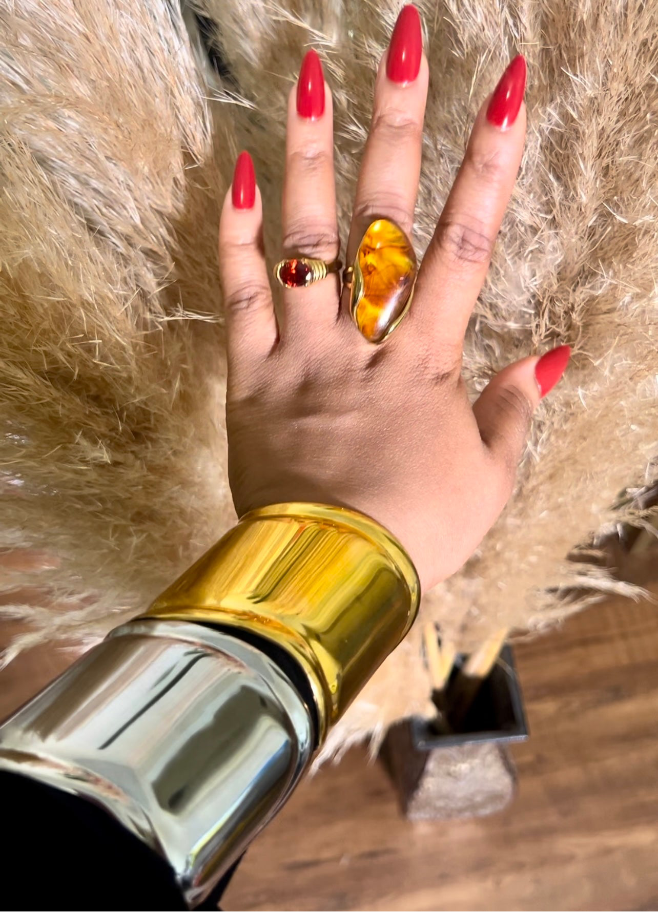 Royale Bold Statement Cuff Bangle Tarnish Resistant
