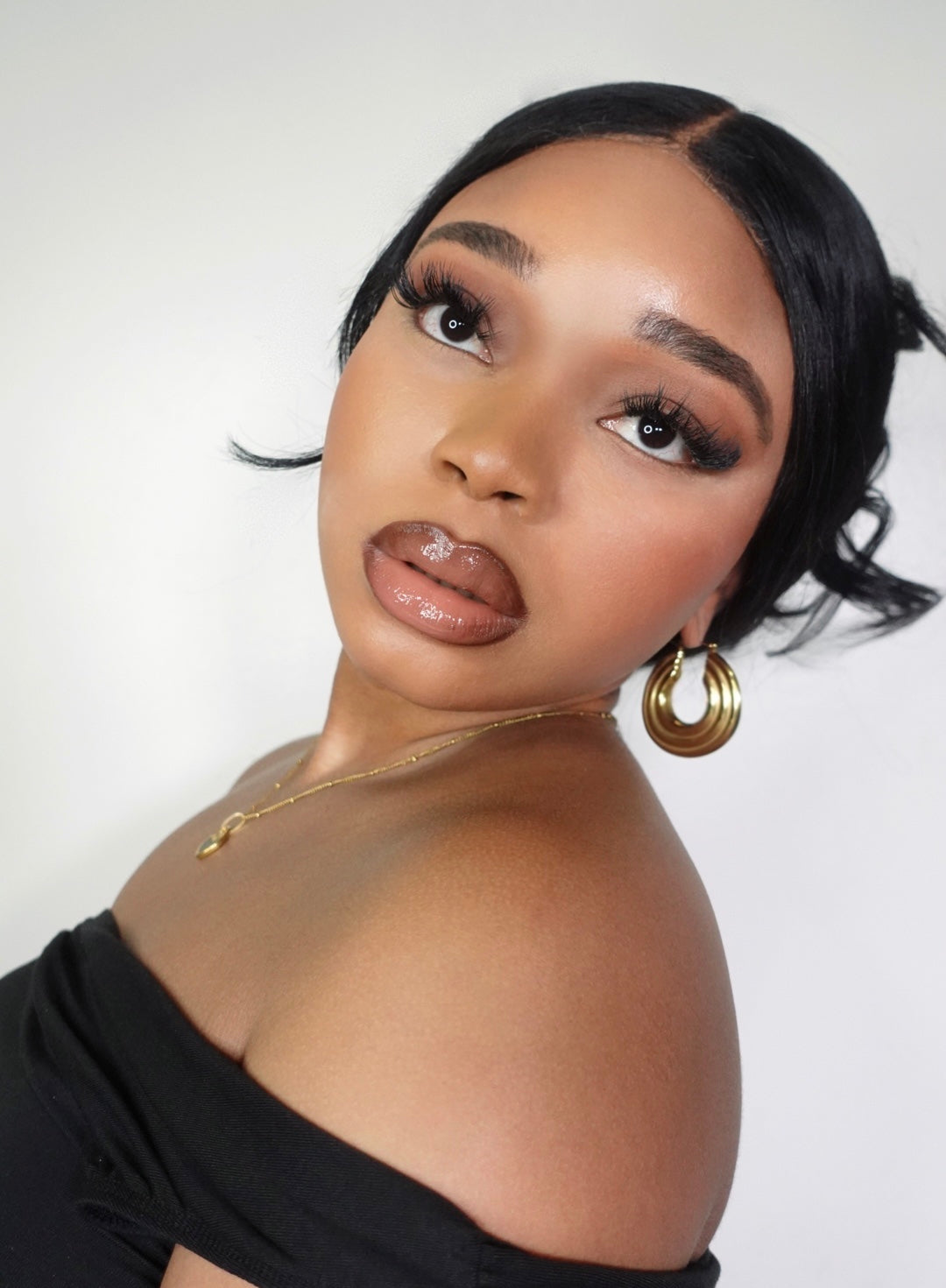NYC Round Statement Hoop Earrings