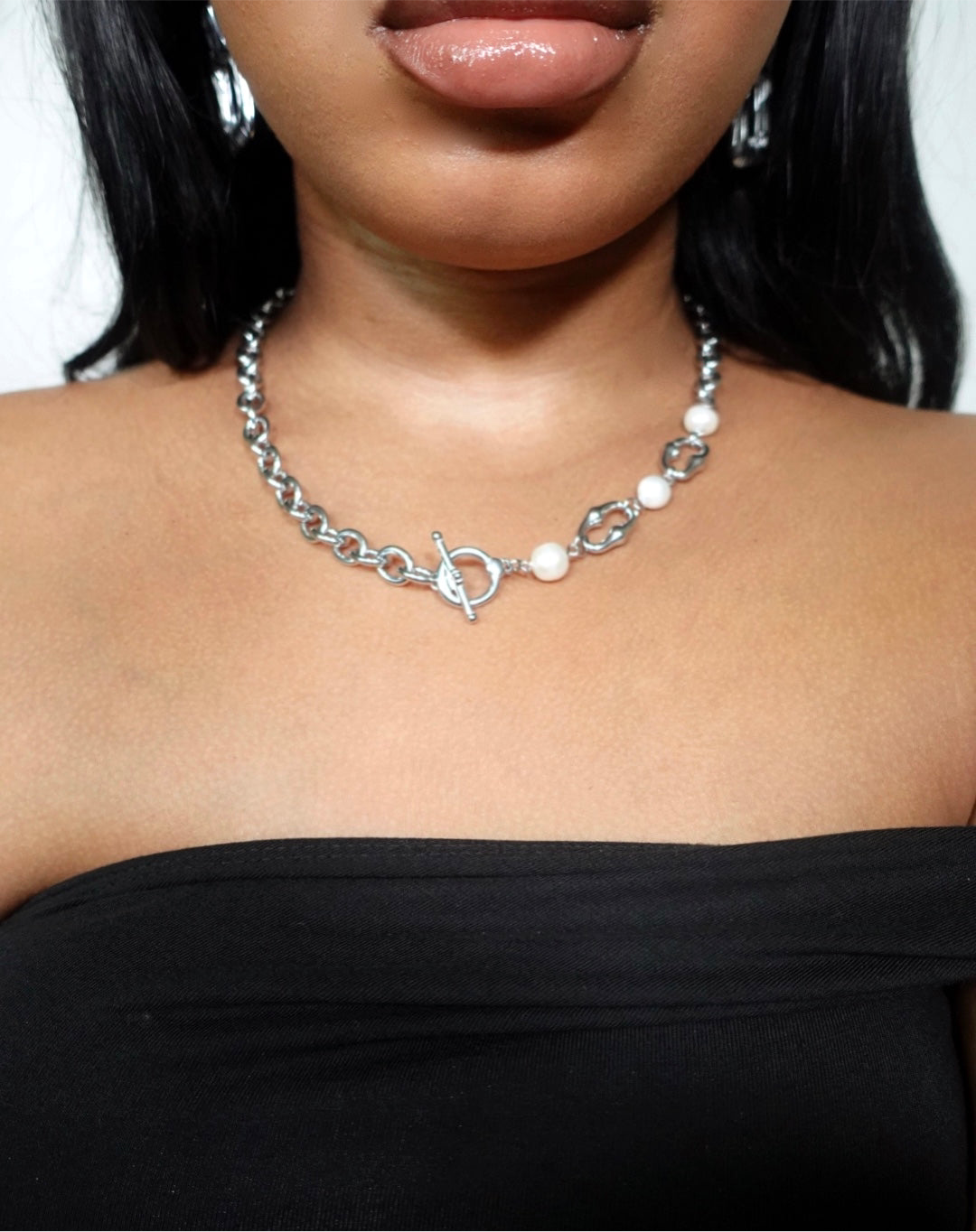 Eboni Fresh Water Pearl OT Necklace
