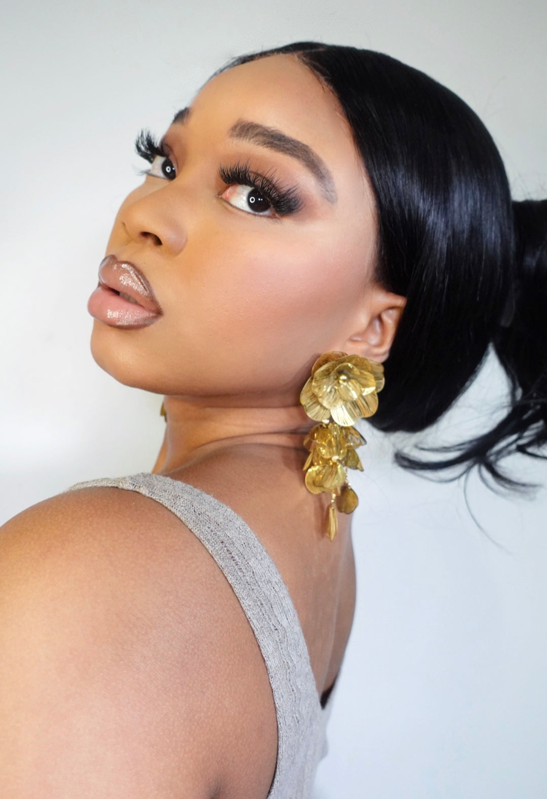 Karisma Floral Statement Drop Earrings
