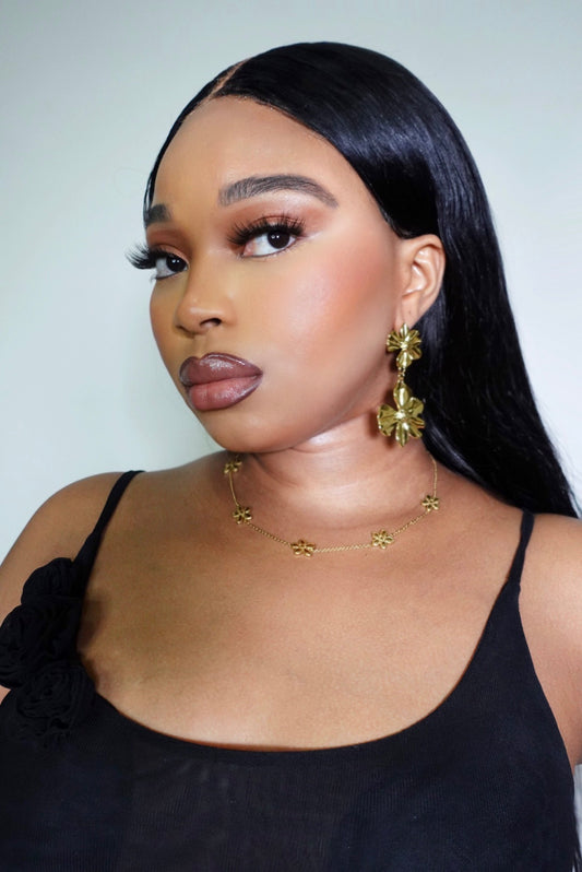 Luna Hibiscus Flower Pendant Danity Necklace