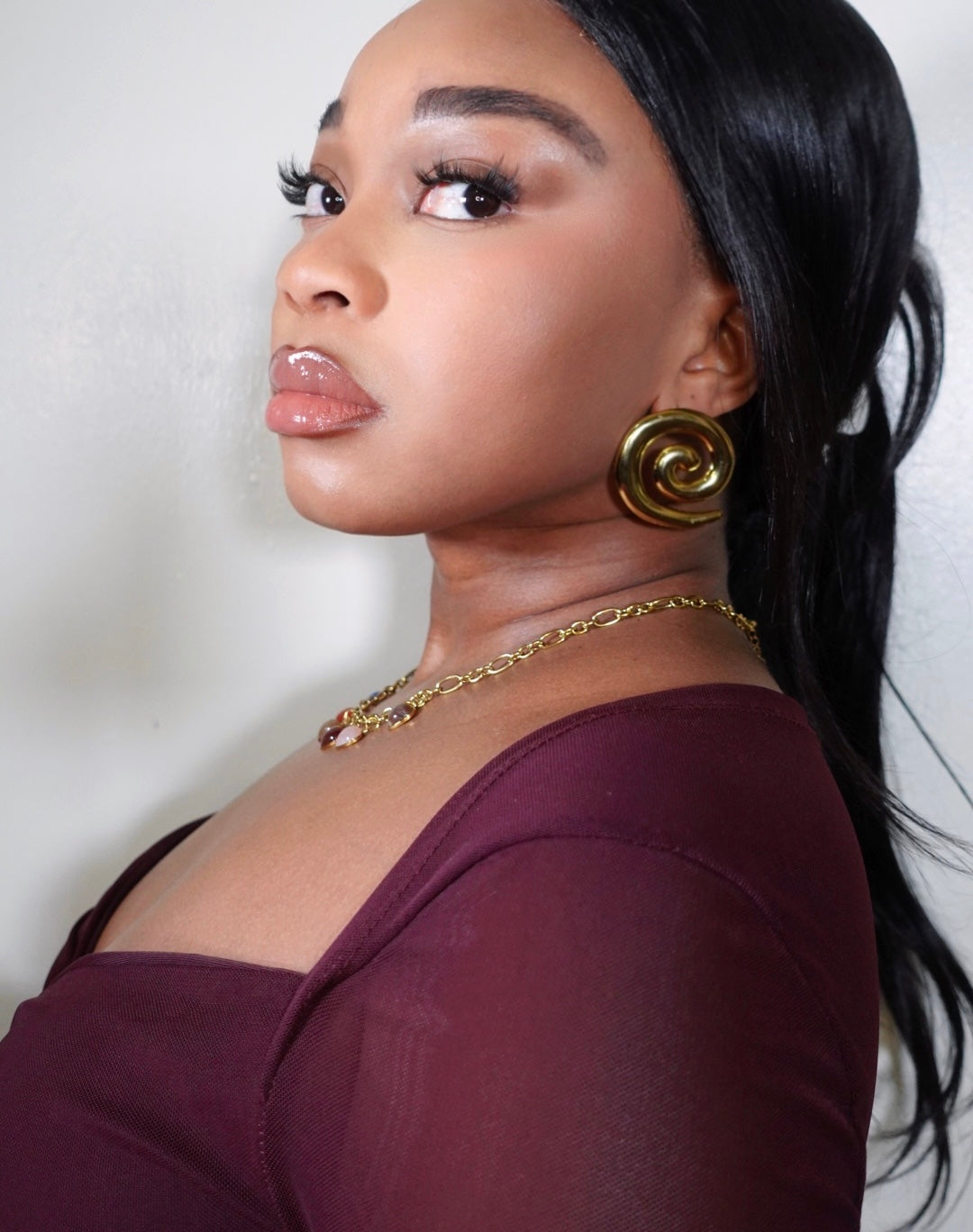 Sankɔfa Spiral Statement Earrings