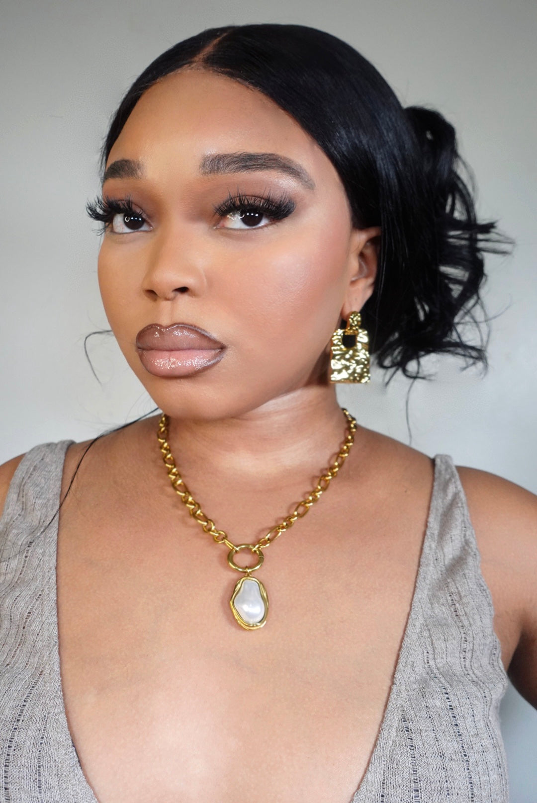 Selma Hammered Dangle Earrings