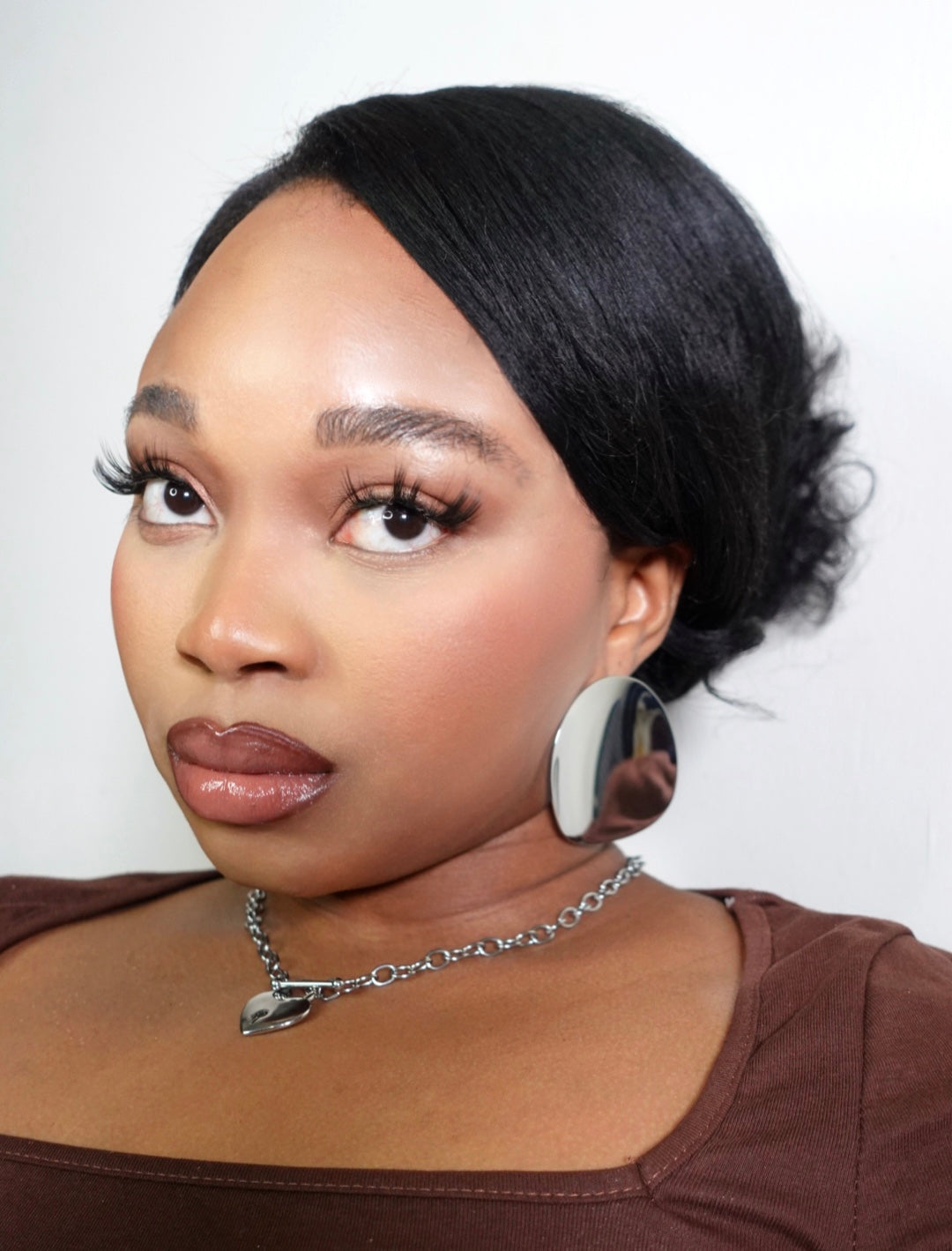 Clarity Concave Design Polished Bold Statement Earrings