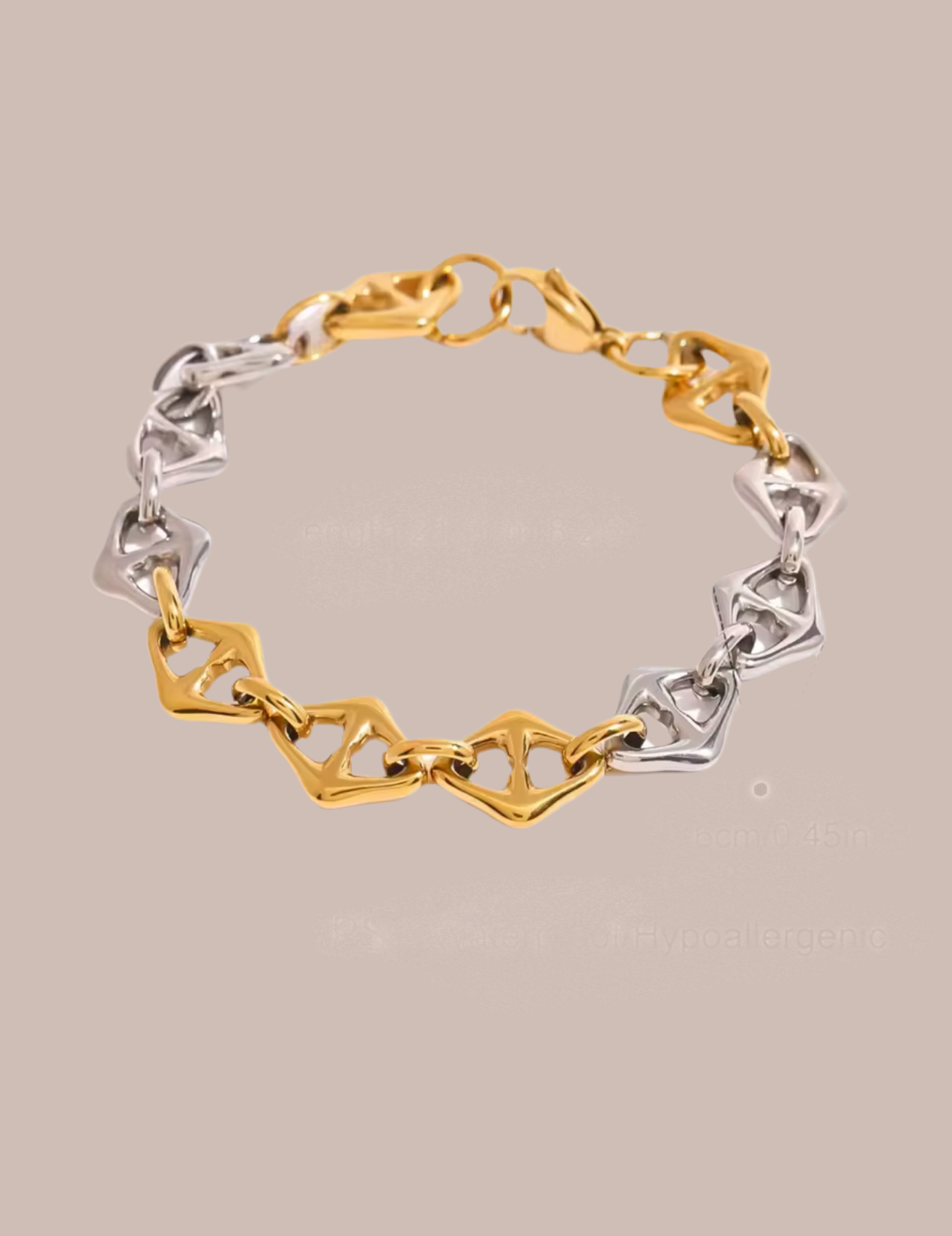 Praise Unisex Mixed Tone Metal Bracelet