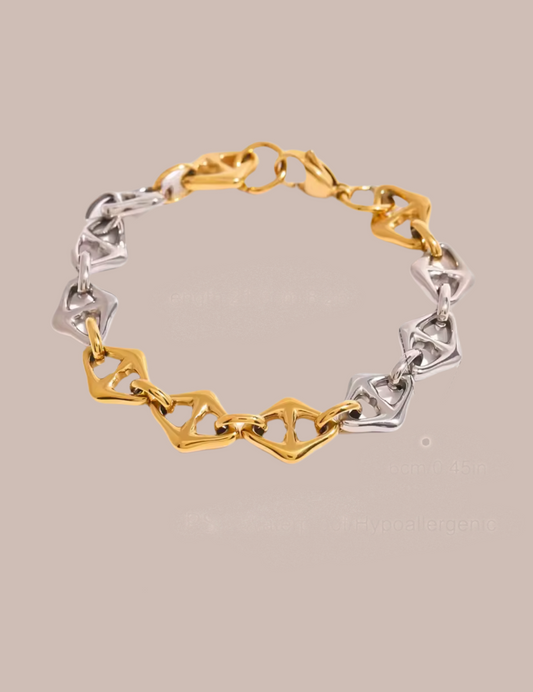 Praise Unisex Mixed Tone Metal Bracelet