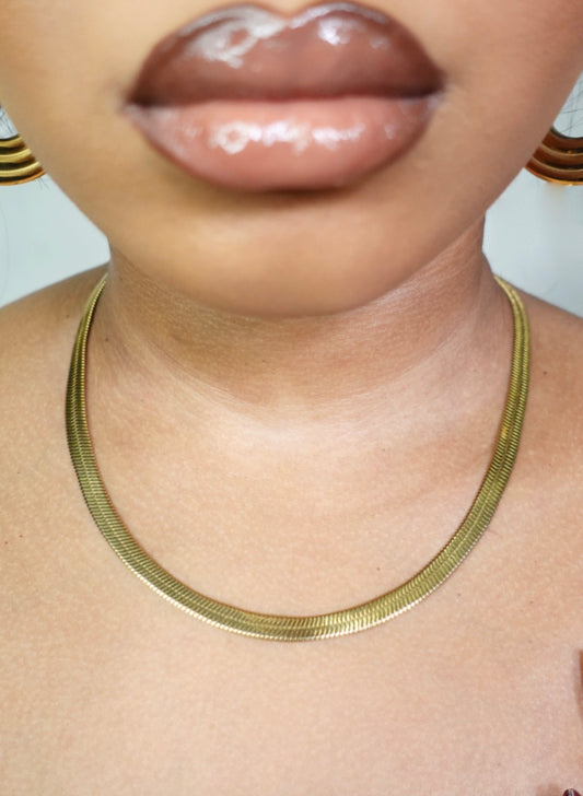 Evie 5mm Herringbone Snake Necklace