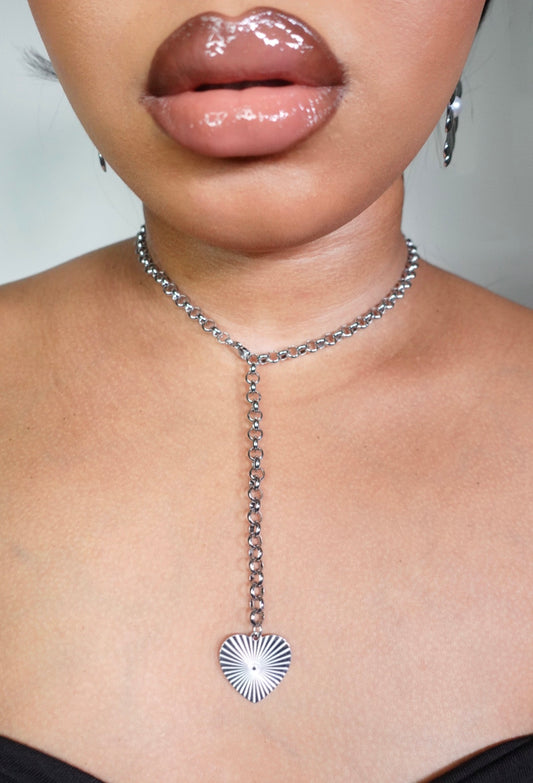 Imani Y Shape Heart Pendant Necklace