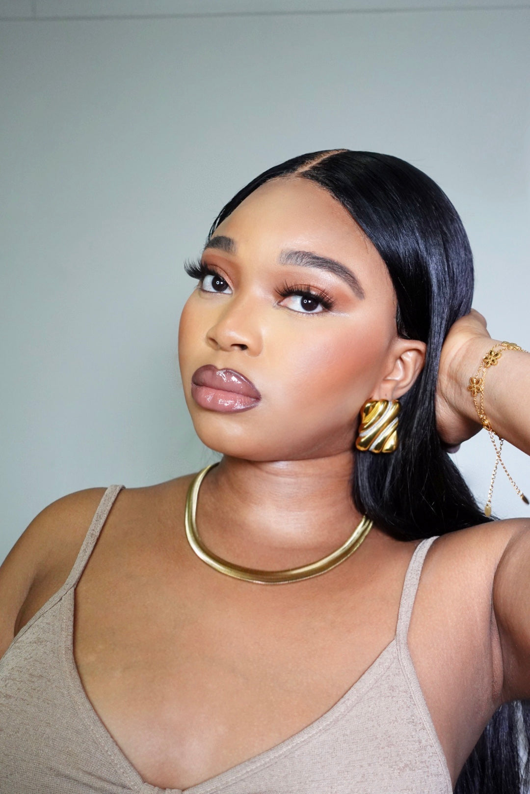 Nara Two Tone Bold Chunky Earrings