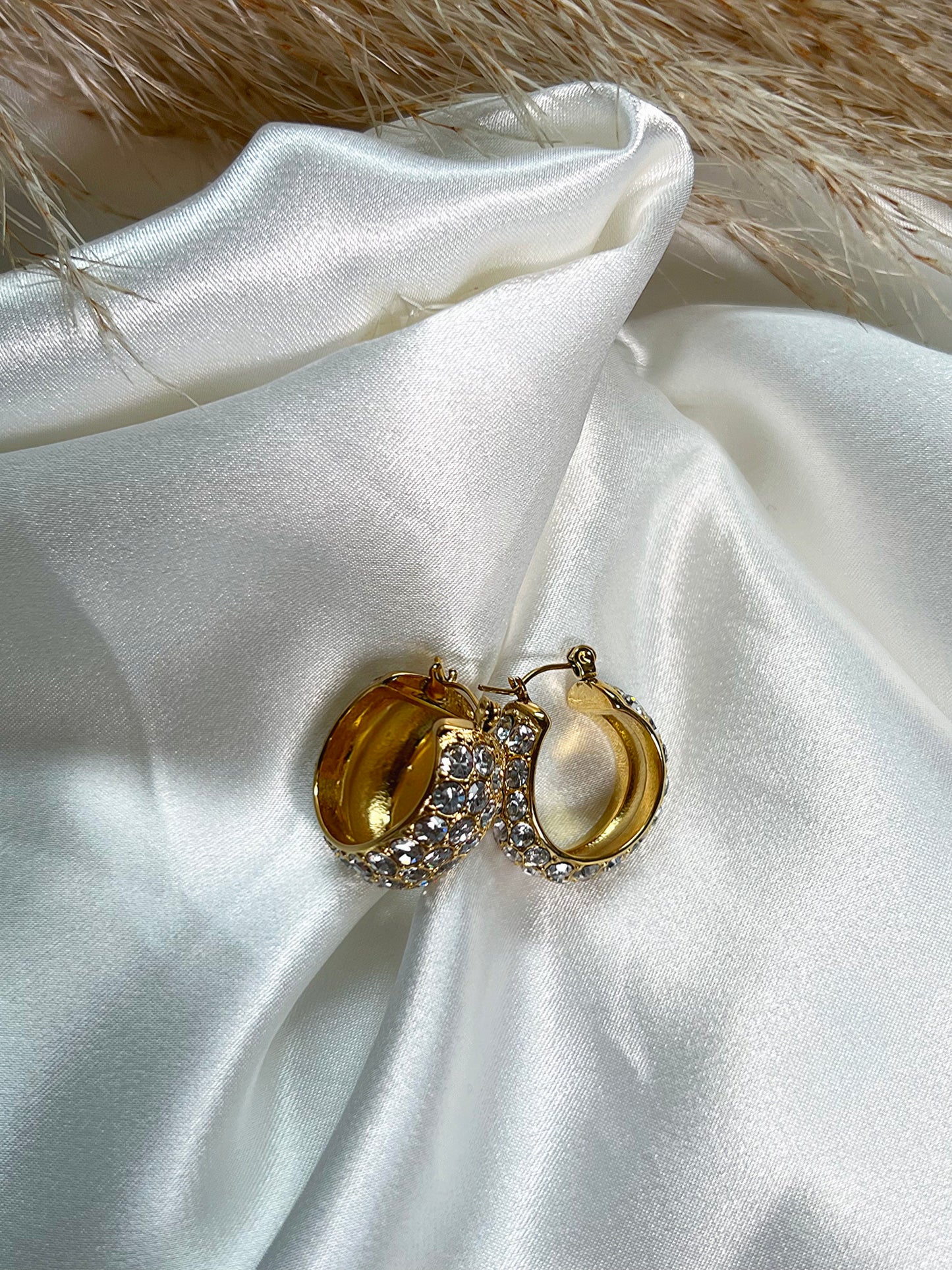 Star Cubic Zirconia Hoop Earrings