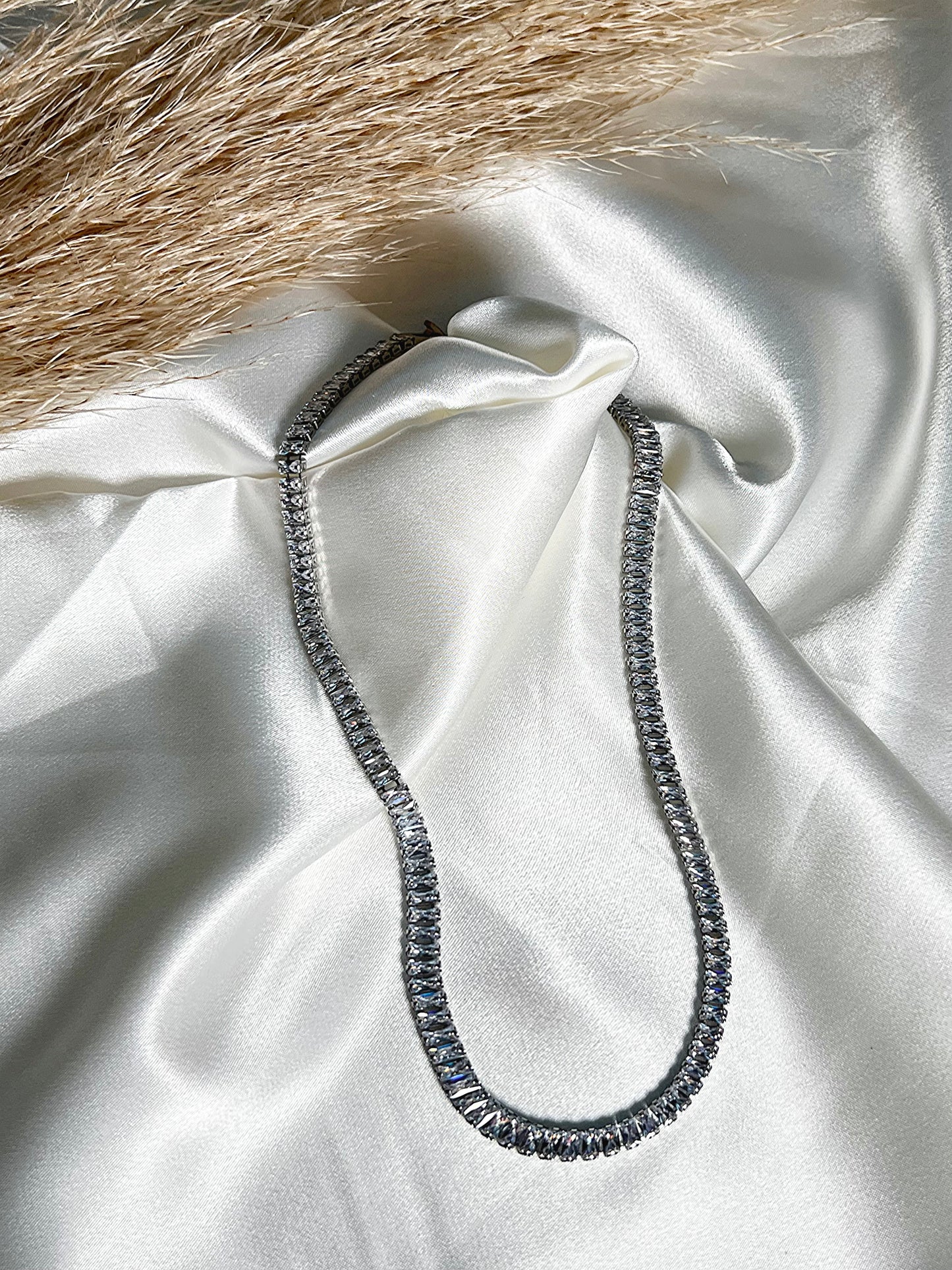 Shining Star Cubic Zirconia Choker Tennis Necklace