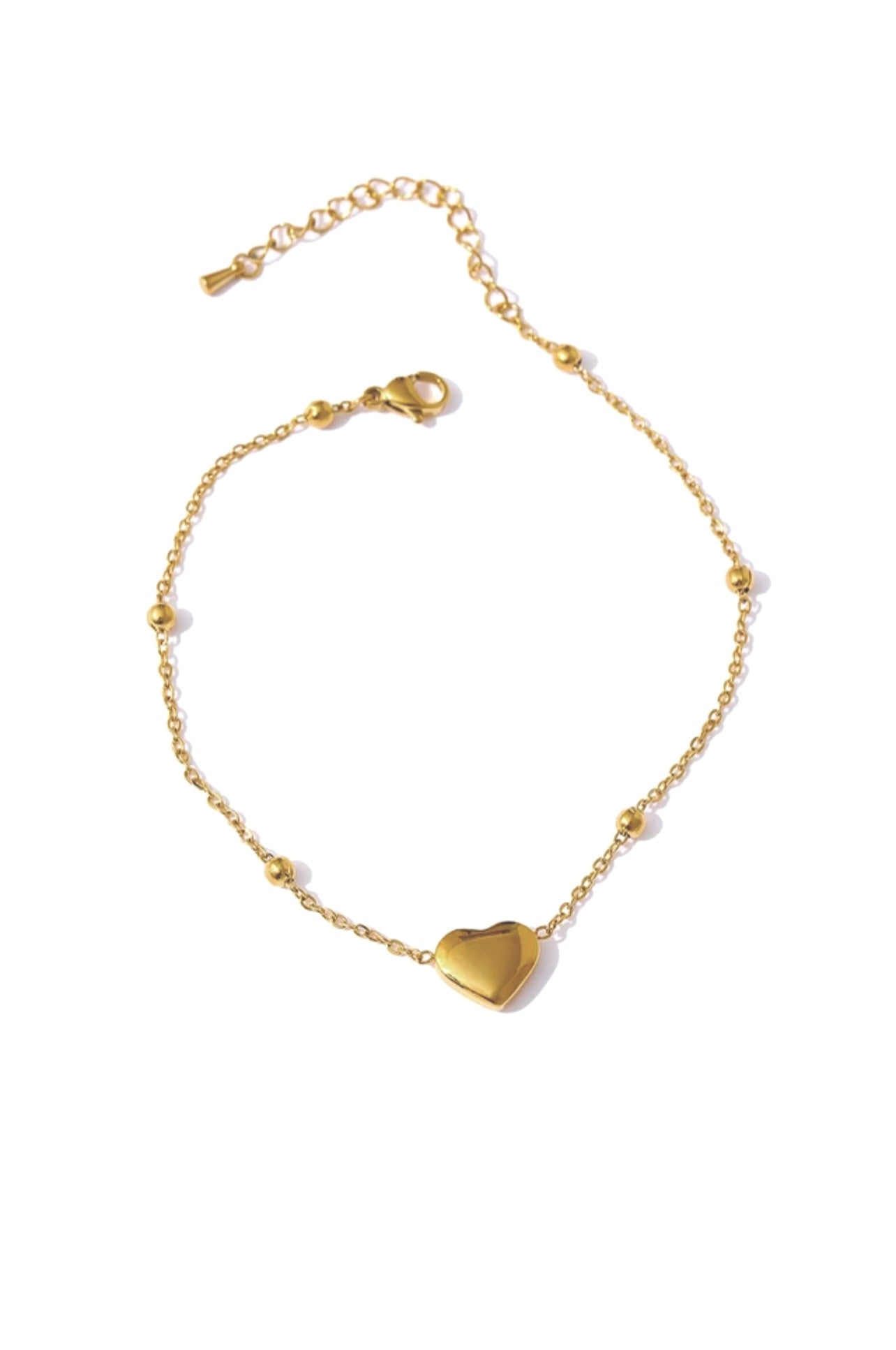 Belle Ami Heart Beaded Dainty Anklet