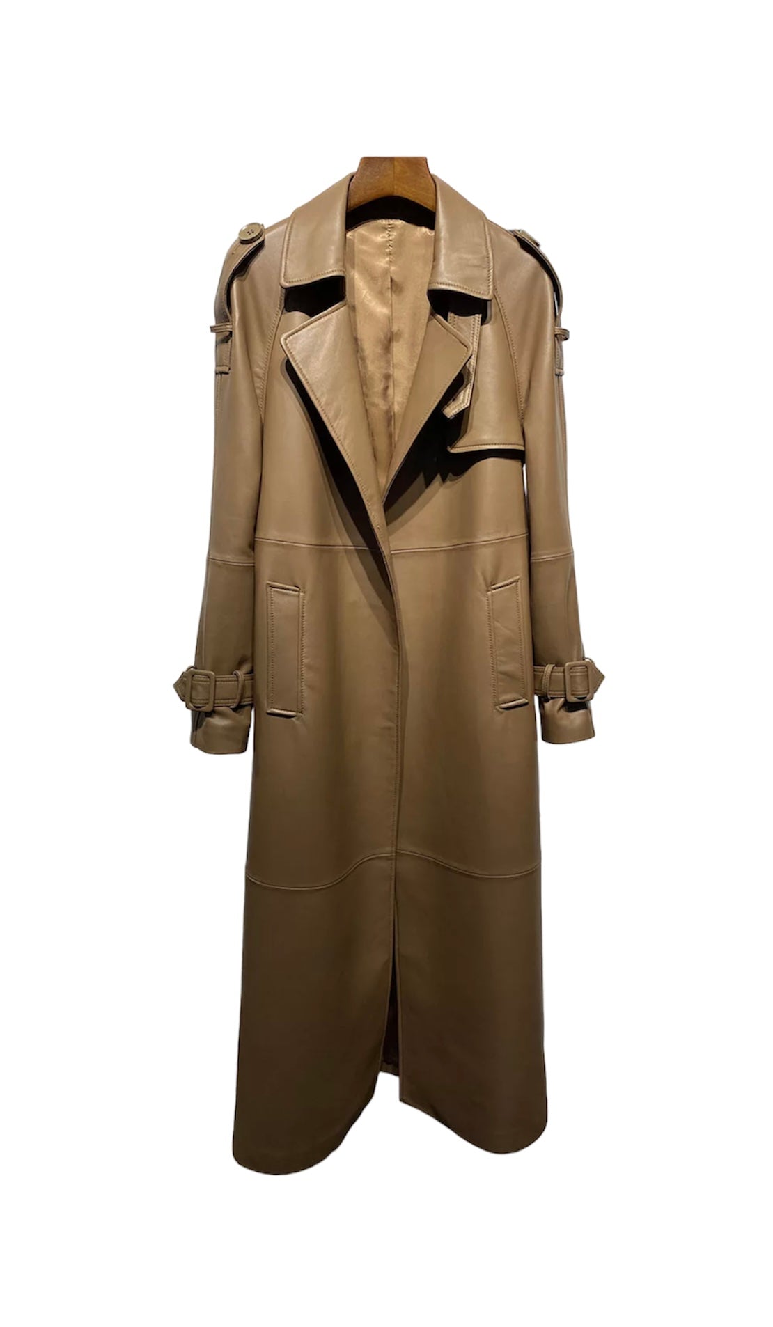 Eva Sheepskin Leather Trench Coat