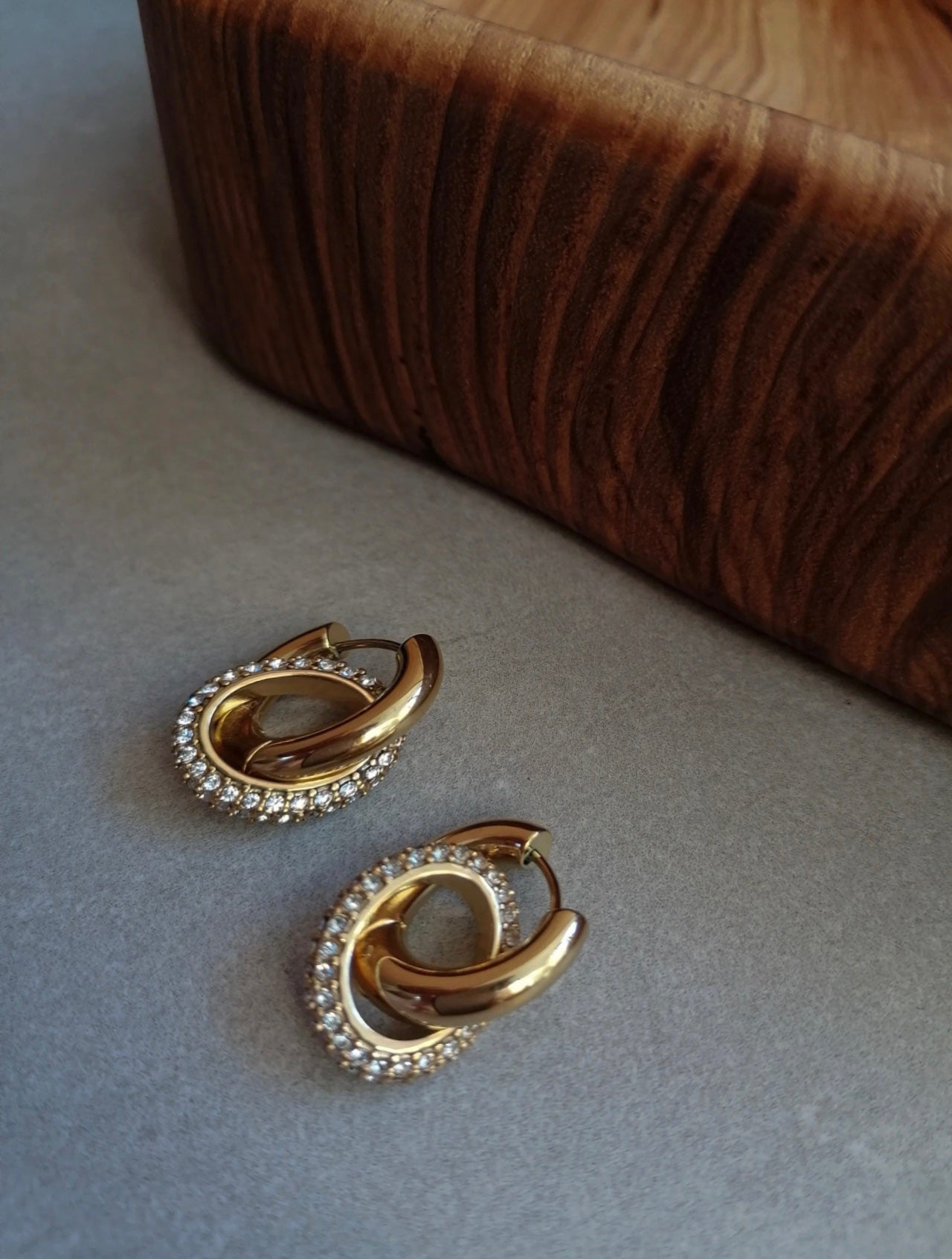 Bridget Cubic Zirconia Hoop Earrings