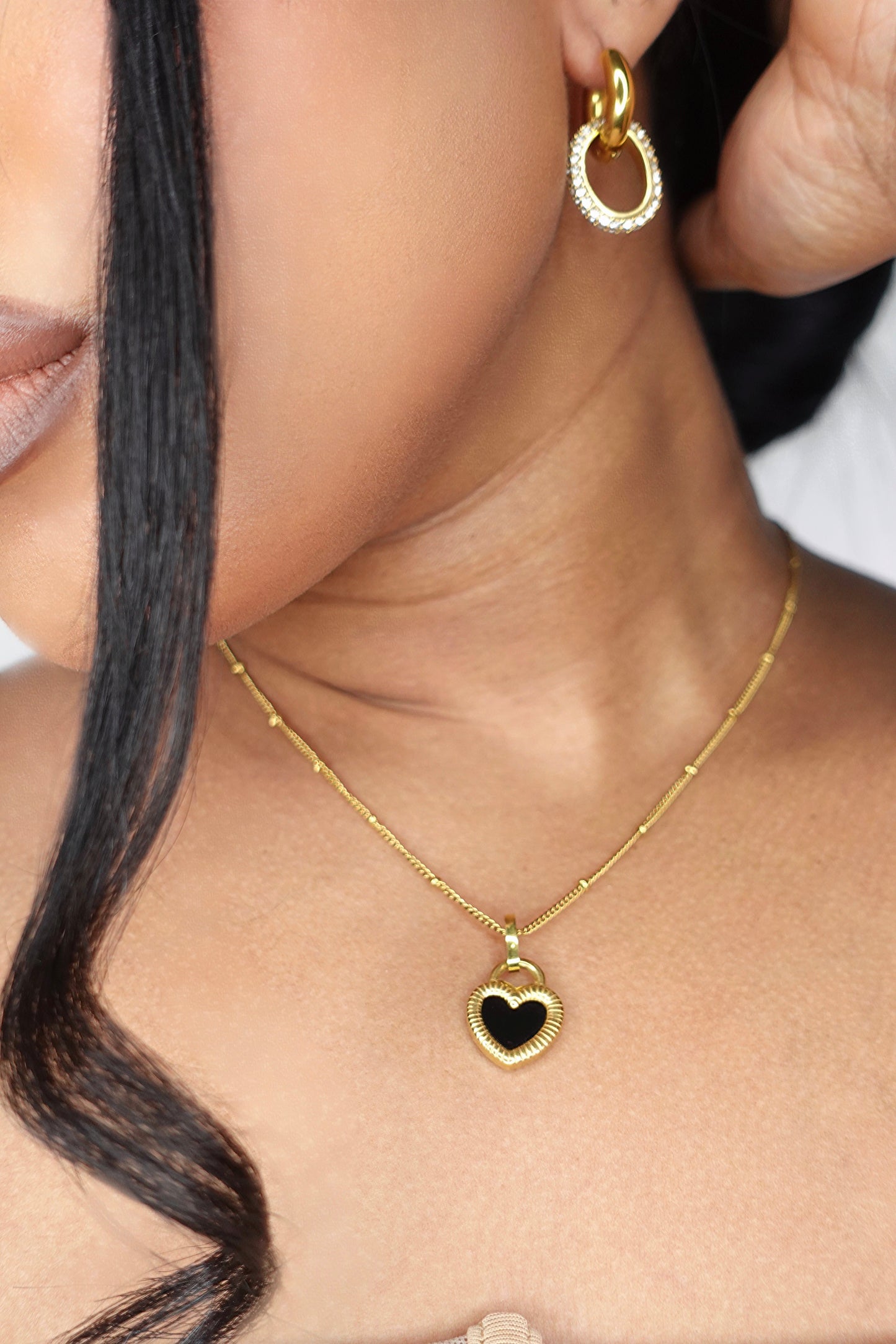 Bridget Cubic Zirconia Hoop Earrings