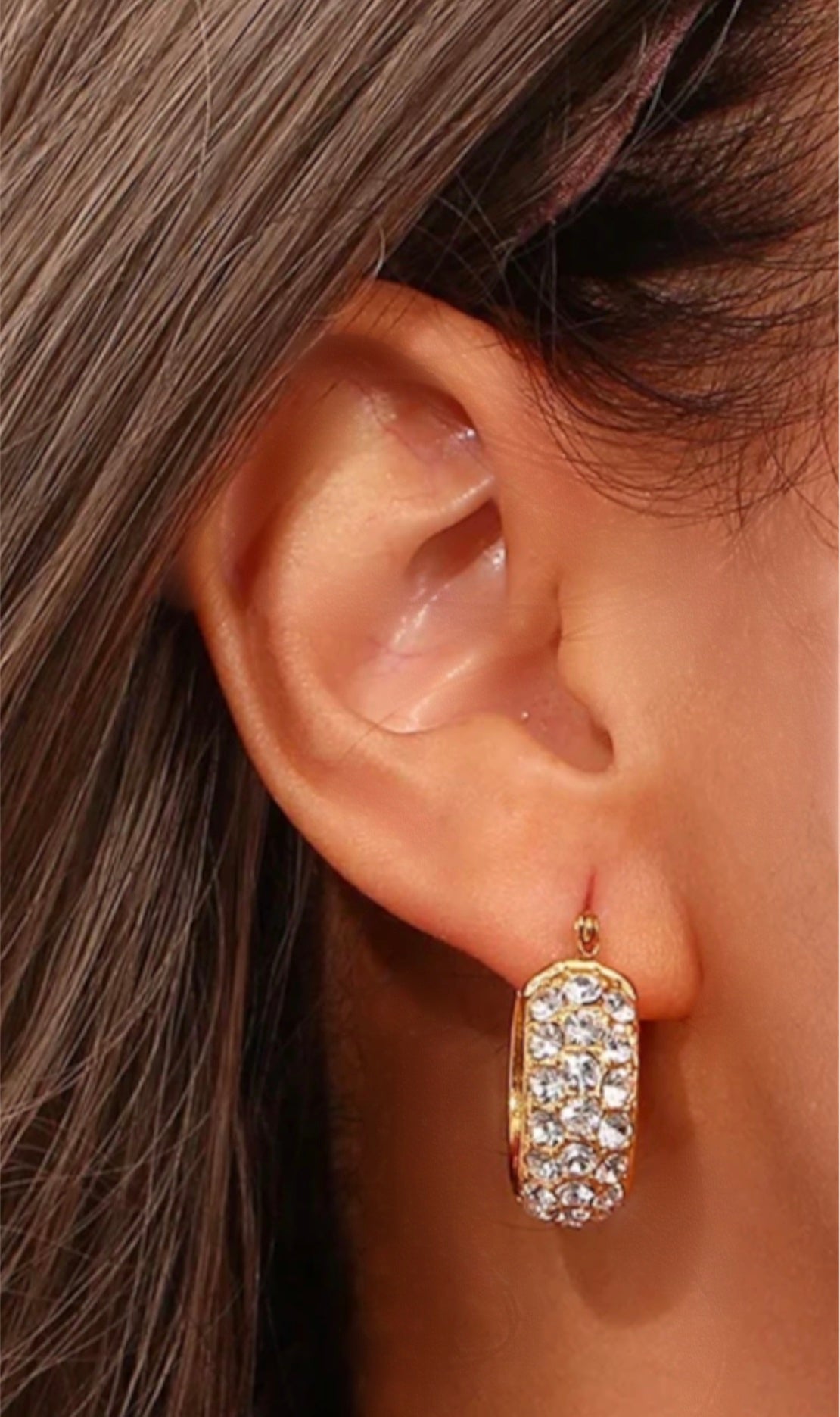 Star Cubic Zirconia Hoop Earrings
