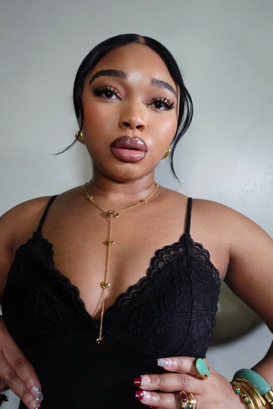 Adoma Lariat Open Locket Dainty Y Necklace