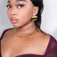 Gloria Striped Curved Statement Earrings