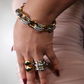 Flourish Mixed Metal Heavy Hardware Statement Bracelet