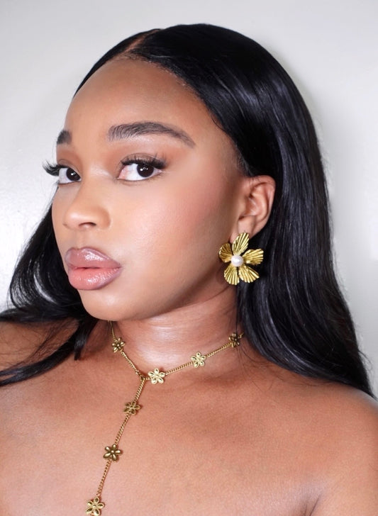 Princesa  Flower Bold Statement Earrings