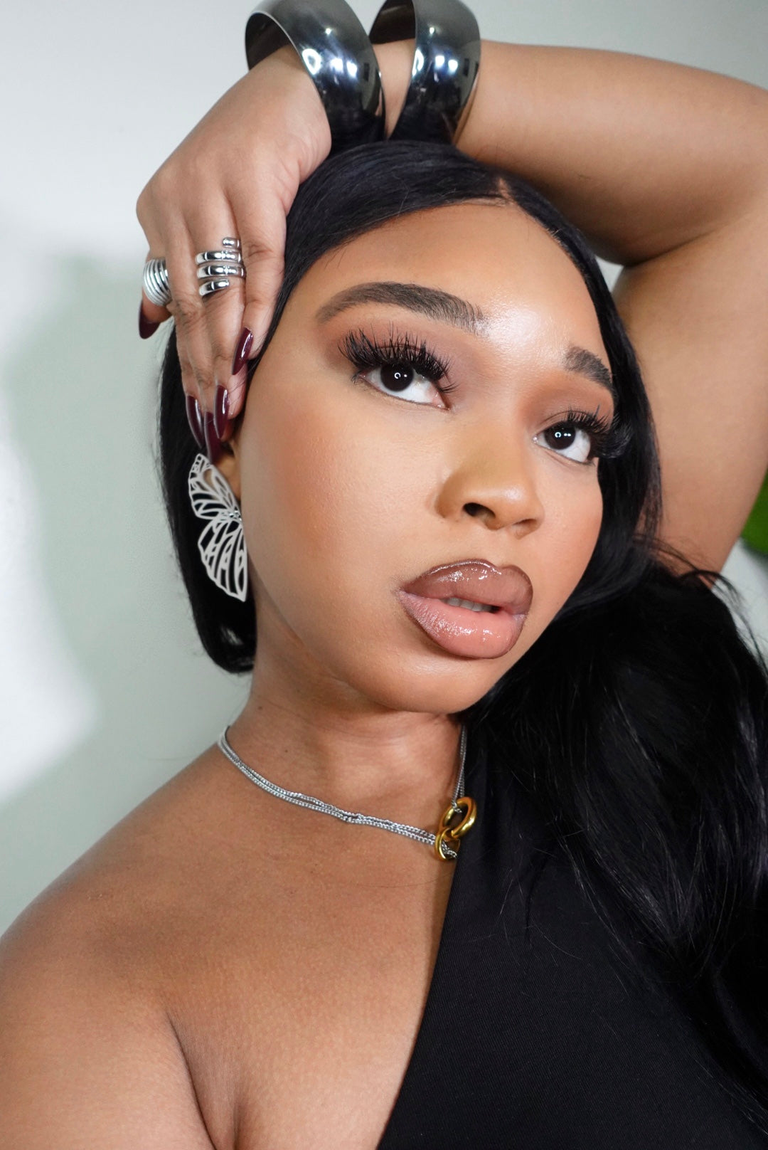 Nefesa Butterfly Statement Earrings