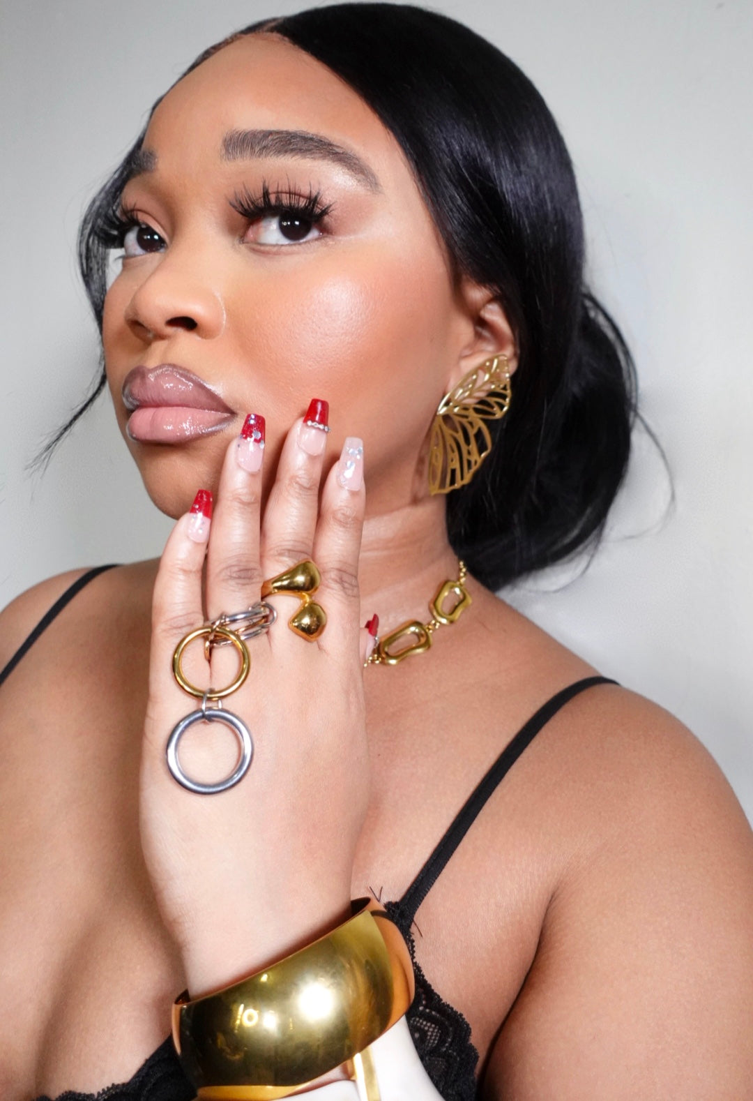 Nefesa Butterfly Statement Earrings