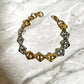 Praise Unisex Mixed Tone Metal Bracelet