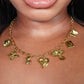 Sapphire Charm Gold Necklace