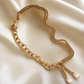 Glory Hardware Y Shaped Bold Link Gold Necklace