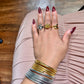 Richesse Stacked Flexible Statement Bangle Bracelet