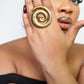 Sika Kɔkɔɔ Spiral Adjustable Statement Ring