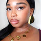 Clarity Concave Design Polished Bold Statement Earrings