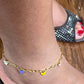 Maraj Papillon Charm Colorful Enamel Anklet