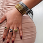 Richesse Stacked Flexible Statement Bangle Bracelet