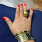 Luxe Adjustable Statement Ball Ring