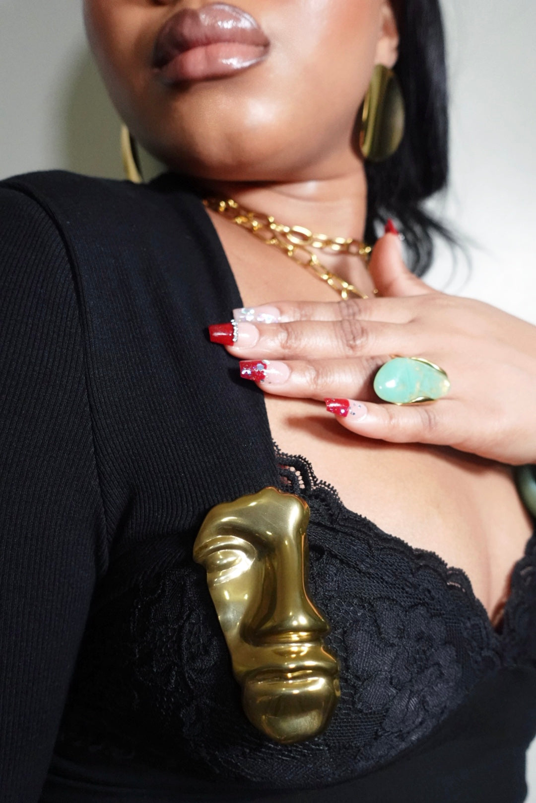 Awuraa Face Statement Brooch