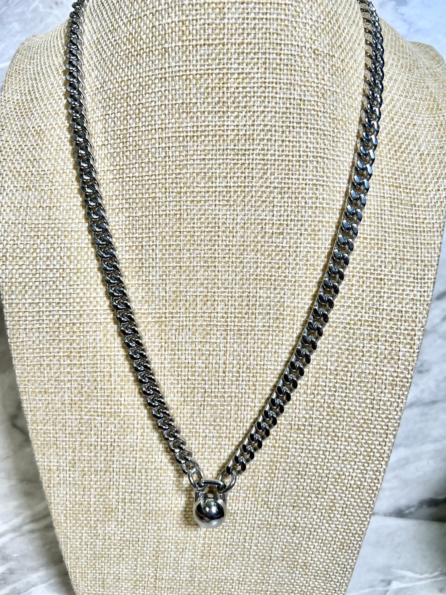 Luther Ball Pendant 10mm Hardware Miami Cuban Link Necklace