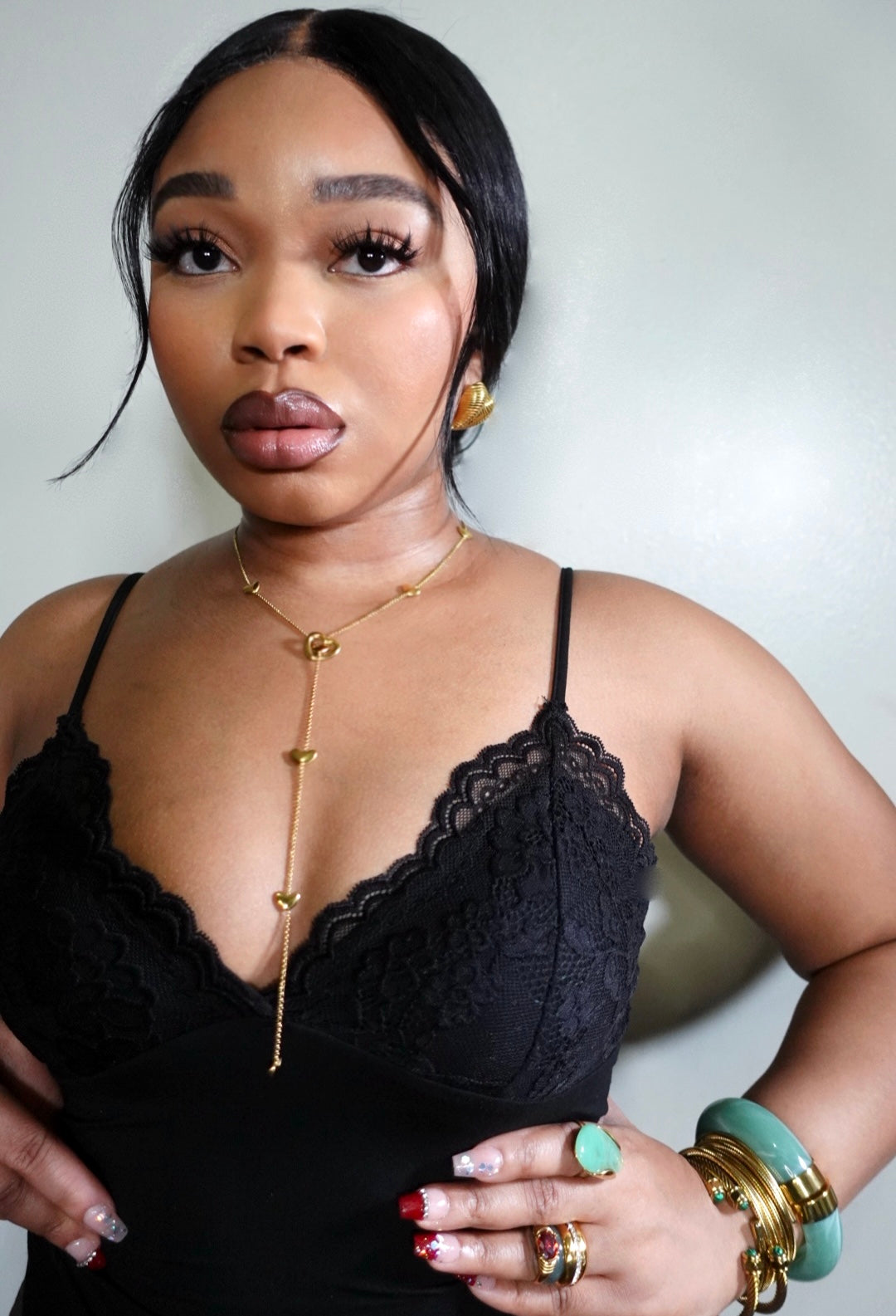 Adoma 18K GoldFilled Lariat Open Locket Dainty Y Necklace