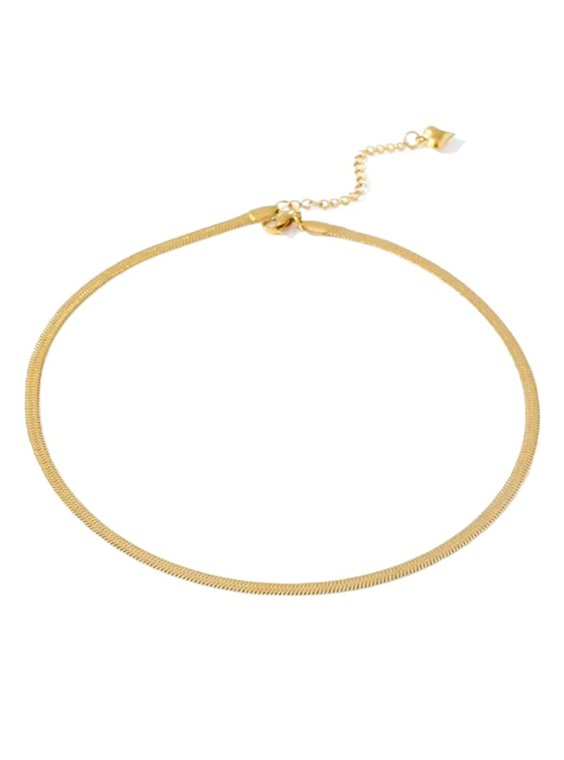 Evie 5mm Herringbone Snake Necklace