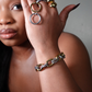 Flourish Mixed Metal Heavy Hardware Statement Bracelet
