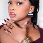 Gloria Striped Curved Statement Earrings